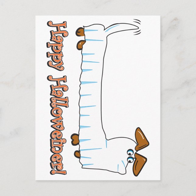 Happy Hallowiener Postcard (Front)