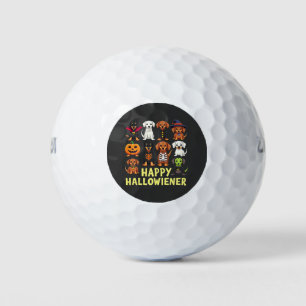 Happy Hallowiener Spooky Halloween Dog Weiner  Golf Balls