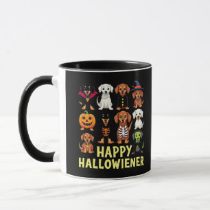Happy Hallowiener Spooky Halloween Dog Weiner  Mug