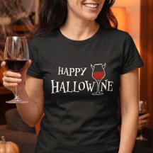 Happy Hallowine - Halloween Pun