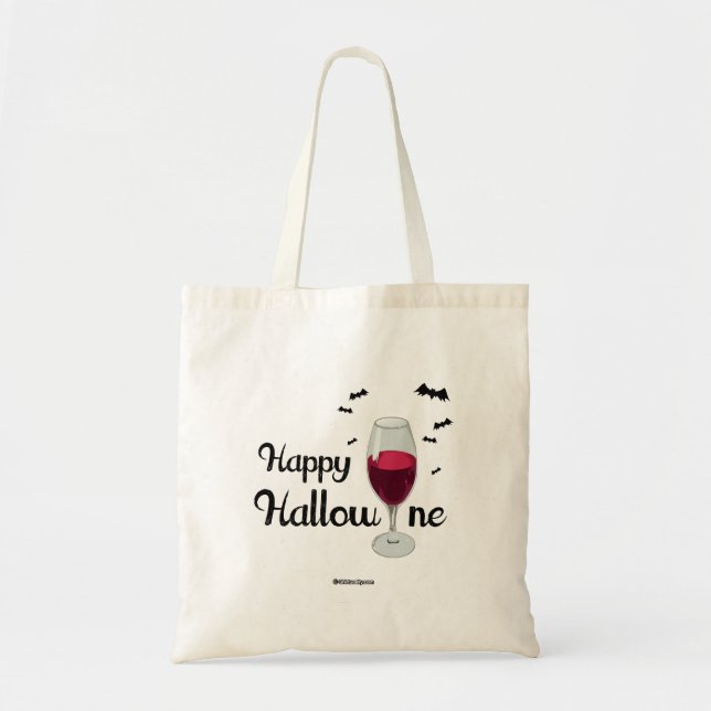 Happy Hallowine Tote Bag (Front)