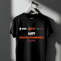 Happy Hallowthanksmas Spook Eat Gift Holiday
