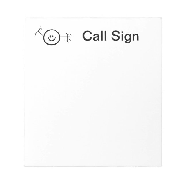 Happy Ham Ham Radio Notepad (Front)