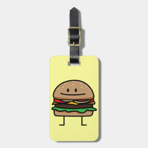 Happy Hamburger Luggage Tag