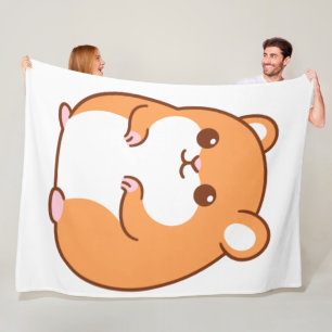 Happy Hamster Fleece Blanket