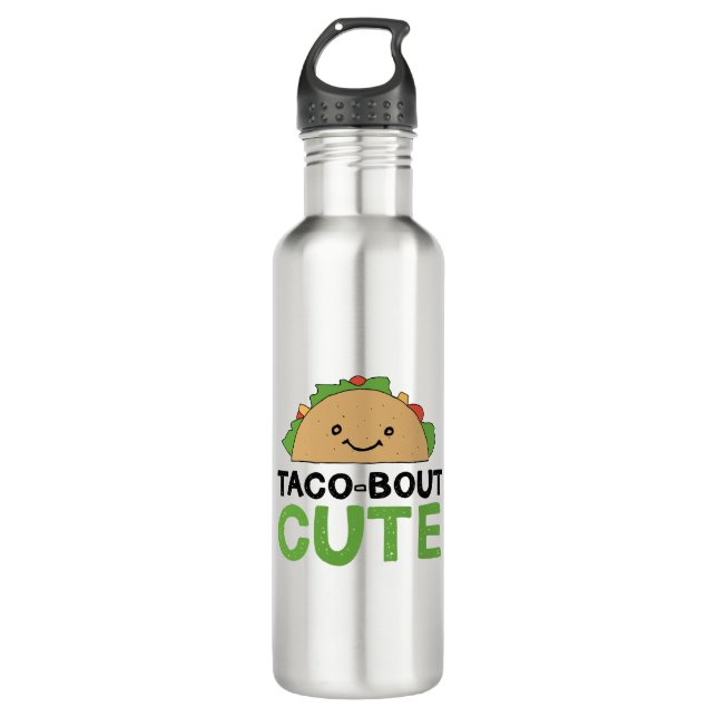 Happy Hand Drawn Taco-bout Cute Taco Art Design  710 Ml Water Bottle (Front)