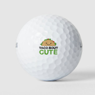 Happy Hand Drawn Taco-bout Cute Taco Art Design  Golf Balls