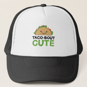 Happy Hand Drawn Taco-bout Cute Taco Art Design Trucker Hat