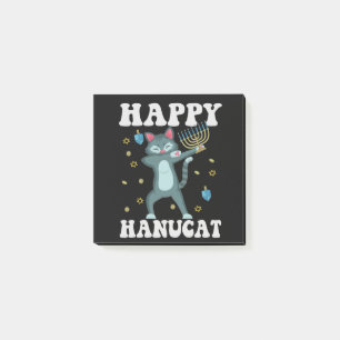 Happy Hanucat Funny Jewish Hanukkah Cat Gift Post-it Notes