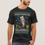 Happy Hanukcat Ugly Hanukkah Sweater Maine Coon Ca<br><div class="desc">Happy Hanukcat Ugly Hanukkah Sweater Maine Coon Cat Jewish</div>