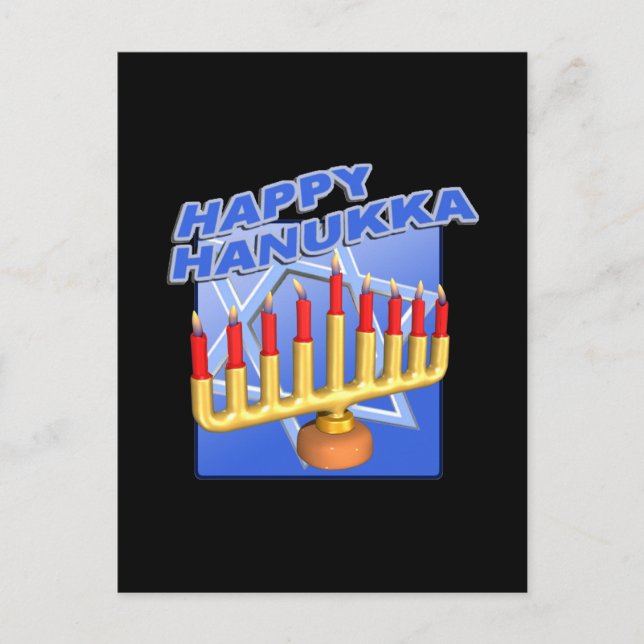Happy Hanukka Postcard (Front)