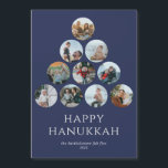 Happy Hanukkah 10 Photo Magnet Blue<br><div class="desc">The greeting cards that your friends and family will keep and enjoy for years to come! Can't pick just one or two of your favourite family photos? These 5" x 7" refrigerator magnets feature placeholders for 10 of your favourite photos, family name and year. The photos are all round in...</div>