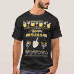 Happy Hanukkah 1 T-Shirt<br><div class="desc">Happy Hanukkah 1 .Funny, Family, Sports, Music, Education, Animals, Jobs, Names, Graphic, Tees Shirt, Funny Sayings, Vintage, Holidays, Gifts, party, souvenir, pride, vacation, clothing outfit apparel gift for Father's Day, Christmas, Birthday, Mother's Day, Anniversary, Graduation, Halloween, 4th of July, Retirement, St. Patrick's Day, Thanksgiving.</div>