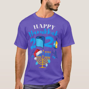 Happy Hanukkah 2021 Christmas Santa Hat Merry Chri T-Shirt