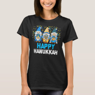 Happy Hanukkah 2022 Gnome Menorah Dreidel Costume T-Shirt