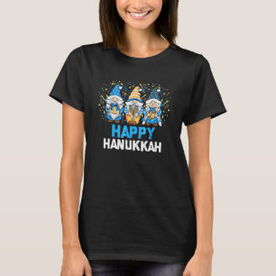 Happy Hanukkah 2022 Gnome Menorah Dreidel Costume T-Shirt