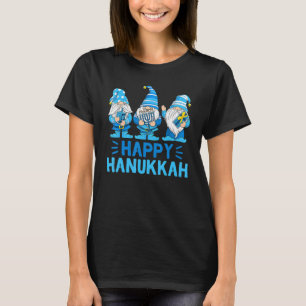 Happy Hanukkah 2022 Gnome Menorah Dreidel Costume T-Shirt