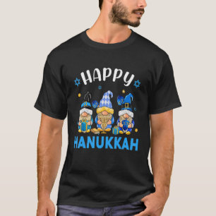 Happy Hanukkah 2022 Gnome Menorah Dreidel Jewish H T-Shirt