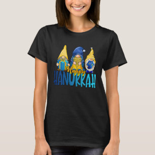 Happy Hanukkah 2022 Gnome Menorah Dreidel Ugly Chr T-Shirt