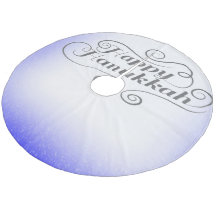 Happy Hanukkah 2-tone Blue White Background