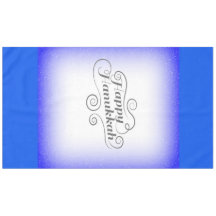 Happy Hanukkah 2-tone Blue White Background
