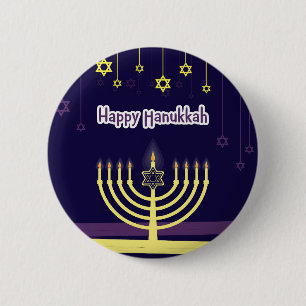 Happy Hanukkah 6 Cm Round Badge