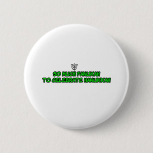 happy hanukkah 6 cm round badge