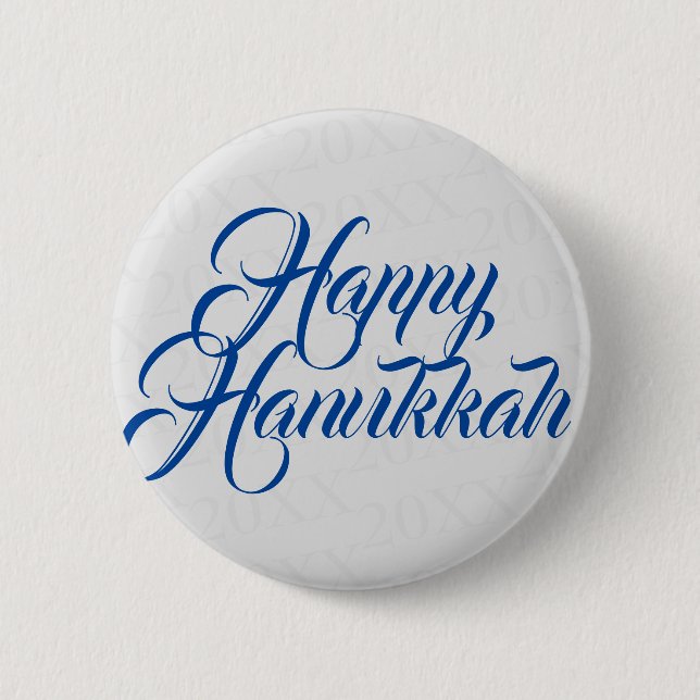 Happy Hanukkah 6 Cm Round Badge (Front)