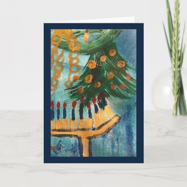 Happy Hanukkah and Christmas Card (Front)