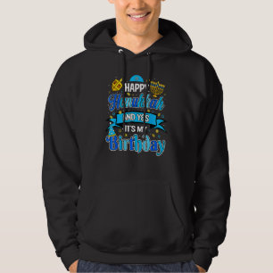 Happy Hanukkah And Yes It's My Birthday Jew Menora Hoodie