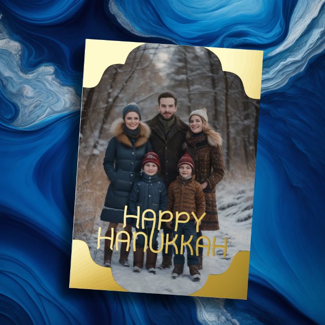 Happy Hanukkah and Your Photo Foil Holiday Card (Creator Uploaded)