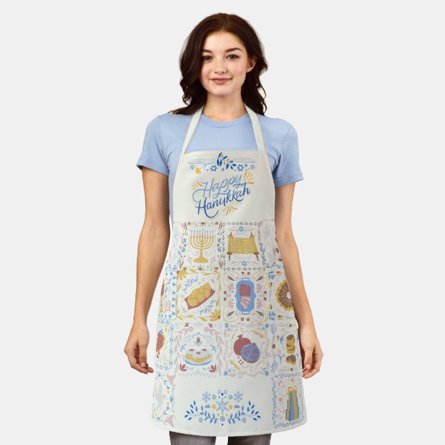 Happy Hanukkah Apron (Worn)