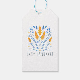 Happy Hanukkah Arabesque Holiday Gift Tags