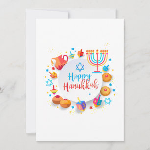 Happy Hanukkah Beautiful Jewish Holiday Ornament Thank You Card