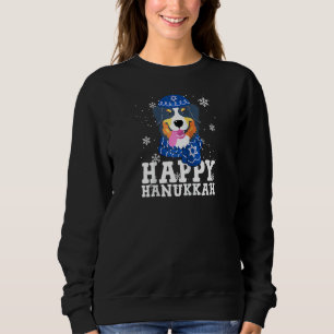 Happy Hanukkah Bernese Mountain Dog Funny Noel Ugl Sweatshirt