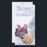 Happy Hanukkah Blue Block - Photocard Holiday Card<br><div class="desc">Happy Hanukkah Blue Block - Photocard</div>
