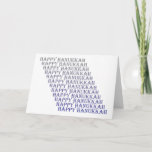 Happy Hanukkah Blue Silver Grey Card<br><div class="desc">Show your loved ones you care by sending them this Happy Hanukkah Card. The words Happy Hanukkah going from blue to grey make this design unique!</div>