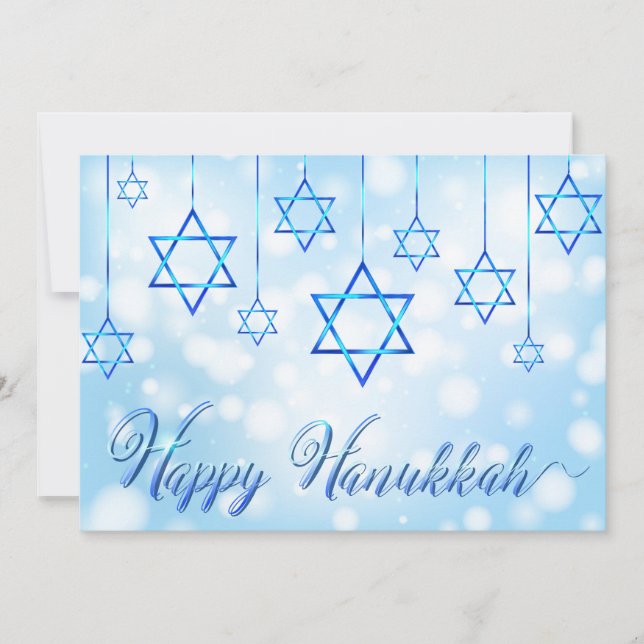 Happy Hanukkah Blue Star of David (Front)