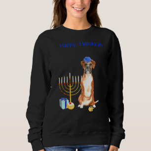 Happy Hanukkah Boxer Jewish Boxer Ugly Sweater Chr