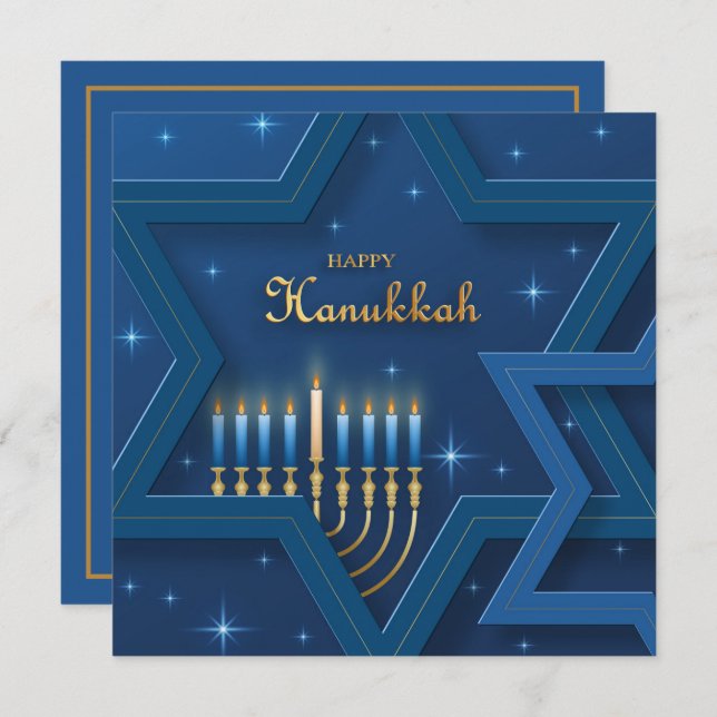 Happy Hanukkah Card (Front/Back)