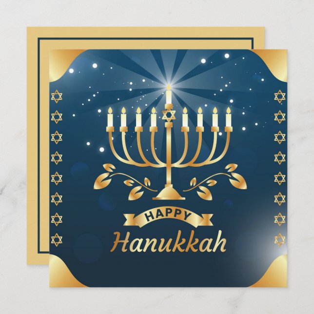 Happy Hanukkah Card (Front/Back)