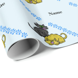 Happy Hanukkah Cat Gift Wrap