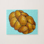 Happy Hanukkah Chanukah Challah Bread Loaf Jigsaw Puzzle<br><div class="desc">Puzzle features an original illustration of a loaf of challah bread. Perfect for Hanukkah!

This Chanukah illustration is also available on other products. Don't see what you're looking for? Need help with customisation? Contact Rebecca to have something designed just for you.</div>