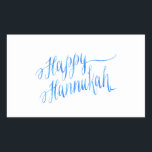 Happy Hanukkah Chanukah HANNUKKAH HANUKA Rectangular Sticker<br><div class="desc">Use our cool template, artwork, photo, graphic, or illustration, then add a name, text, quote, or monogram to create your own custom or monogrammed scrapbooking sticker or label. Click the "Customise it!" button to make it totally customised. These landscape sticker labels are great gifts for men, women, and kids (and...</div>