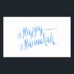 Happy Hanukkah Chanukah HANNUKKAH HANUKA Rectangular Sticker<br><div class="desc">Use our cool template, artwork, photo, graphic, or illustration, then add a name, text, quote, or monogram to create your own custom or monogrammed scrapbooking sticker or label. Click the "Customise it!" button to make it totally customised. These landscape sticker labels are great gifts for men, women, and kids (and...</div>