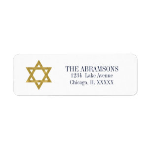 Happy Hanukkah Chanukah Holiday Address Labels