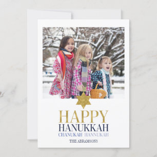 Happy Hanukkah Chanukah Holiday Photo Card