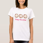 Happy Hanukkah Chanukah Jelly Doughnut Doughnut T-Shirt<br><div class="desc">Features an original illustration of a jelly doughnut topped with powdered sugar. Perfect for Hanukkah!

This Chanukah illustration is also available on other products. Don't see what you're looking for? Need help with customisation? Contact Rebecca to have something designed just for you.</div>