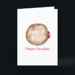 Happy Hanukkah Chanukah Jelly Doughnut Sufganiyot Holiday Card<br><div class="desc">Features an original illustration of a jelly doughnut topped with powdered sugar. Perfect for Hanukkah!

This Chanukah illustration is also available on other products. Don't see what you're looking for? Need help with customisation? Contact Rebecca to have something designed just for you.</div>