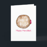 Happy Hanukkah Chanukah Jelly Doughnut Sufganiyot Holiday Card<br><div class="desc">Features an original illustration of a jelly doughnut topped with powdered sugar. Perfect for Hanukkah!

This Chanukah illustration is also available on other products. Don't see what you're looking for? Need help with customisation? Contact Rebecca to have something designed just for you.</div>